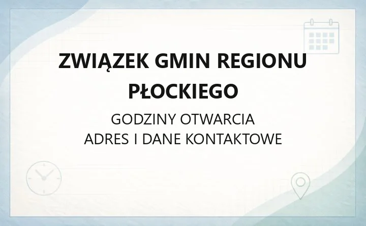 Związek Gmin Regionu Płockiego - kontakt, gminy członkowskie i programy odpadowe
