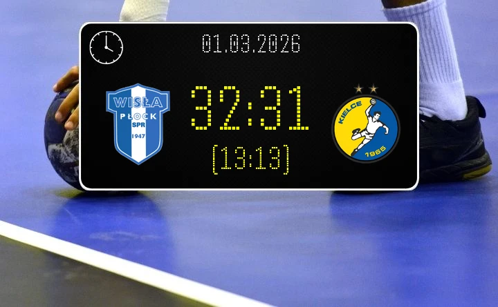 [PIŁKA RĘCZNA] Orlen Wisła Płock – Industria Kielce 32:31 w ORLEN Superlidze, kolejka 21