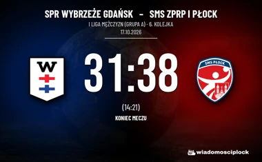 [PIŁKA RĘCZNA] Siedem bramek przewagi na półmetku. SPR Wybrzeże Gdańsk – SMS ZPRP I Płock 31:38 w I Lidze Mężczyzn (Grupa A)