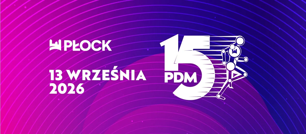 Grafika promocyjna wydarzenia 15. Półmaraton Dwóch Mostów – bieg w Płocku