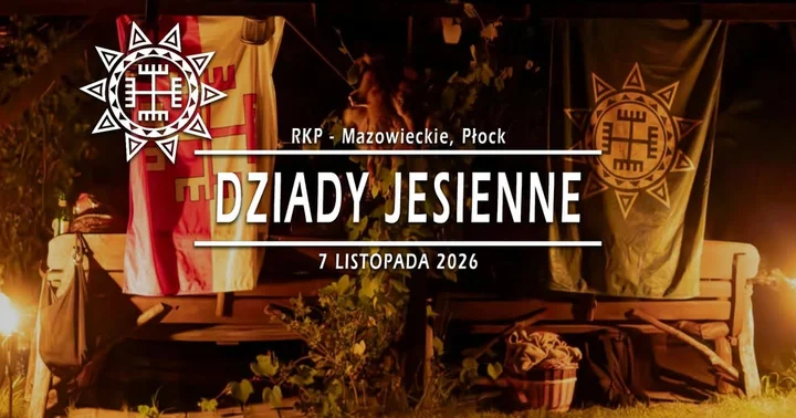 Grafika promocyjna wydarzenia Dziady Jesienne w Płocku — 7 listopada 2026