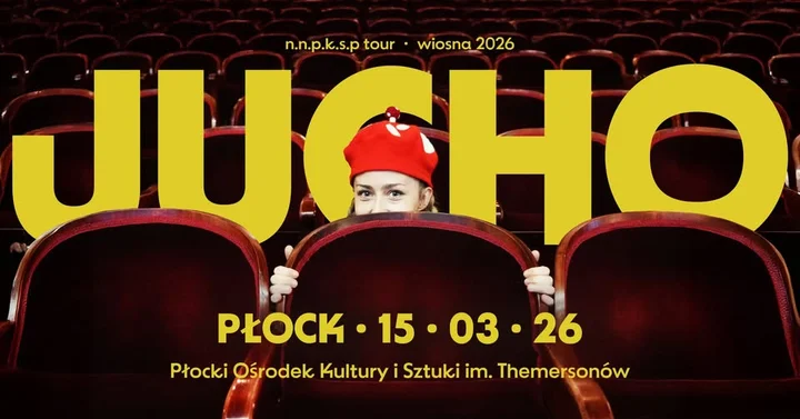Grafika promocyjna wydarzenia JUCHO — koncert w Płocku (AlterStacja / POKiS)