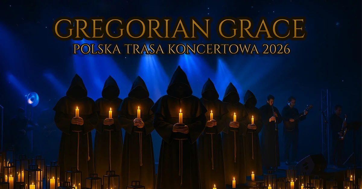 Grafika promocyjna wydarzenia Koncert gregoriańskiej muzyki i współczesnych aranżacji w Płocku