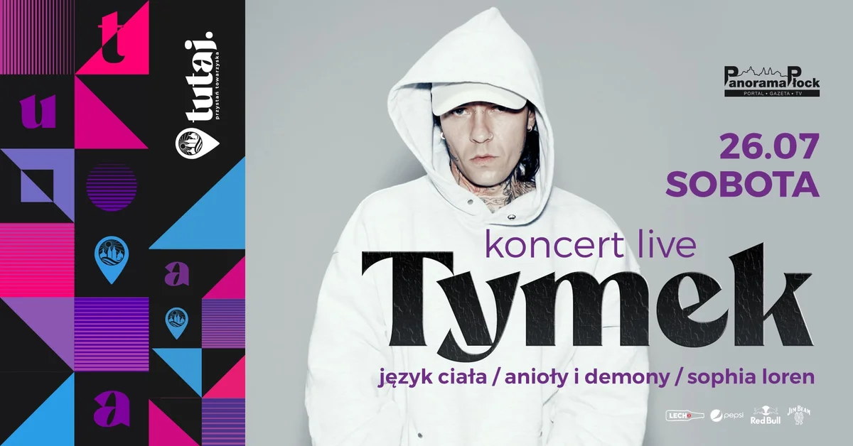 Grafika promocyjna wydarzenia Koncert Tymka w Płocku w lipcu 2025