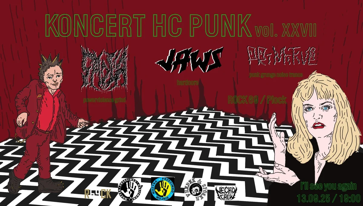 Grafika promocyjna wydarzenia Koncert zespołów punk i hardcore w Rock 69 w Płocku