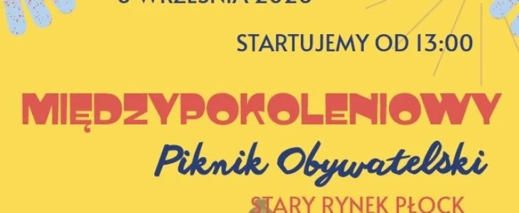 Grafika promocyjna wydarzenia Międzypokoleniowy Piknik Obywatelski