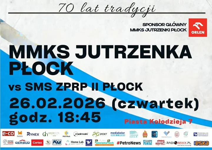Grafika promocyjna wydarzenia MMKS Jutrzenka Płock vs SMS ZPRP II Płock — I Liga Kobiet, Grupa A