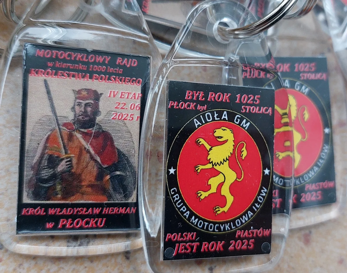 Grafika promocyjna wydarzenia Motocyklowy Rajd w 1000-lecie Królestwa Polskiego – etap w Płocku