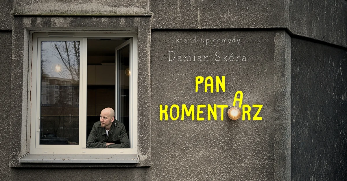 Grafika promocyjna wydarzenia Damian Skóra: stand-up i Polska Komentująca w Płocku