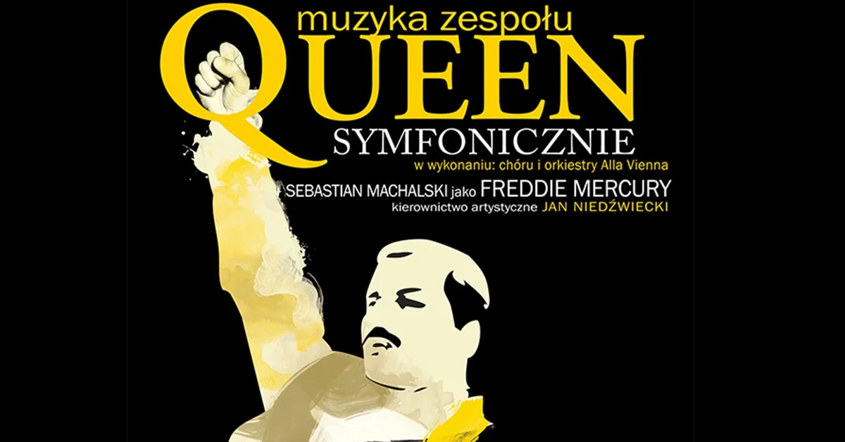 Grafika promocyjna wydarzenia Symfoniczne wykonanie muzyki Queen w Amfiteatrze w Płocku