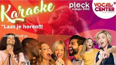 Grafika promocyjna wydarzenia KARAOKE „Laat je horen” — wieczór śpiewu w Soos Plock