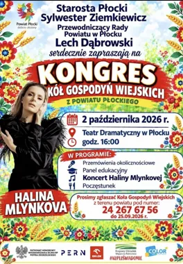 Grafika promocyjna wydarzenia Kongres Kół Gospodyń Wiejskich z powiatu płockiego