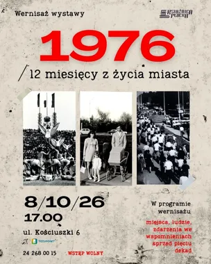 Grafika promocyjna wydarzenia Otwarcie wystawy „Płock w 1976 roku”