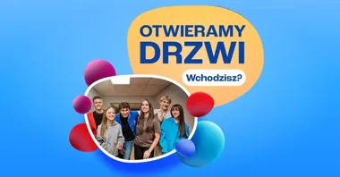Grafika promocyjna wydarzenia Drzwi otwarte w TEB Liceum i Technikum w Płocku