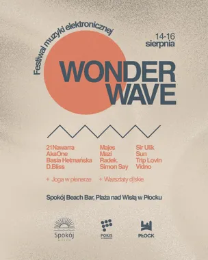 Grafika promocyjna wydarzenia Wonder Wave – festiwal muzyki elektronicznej