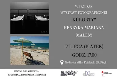 Grafika promocyjna wydarzenia Fotograficzna podróż po kurortach w Mediatece eMka