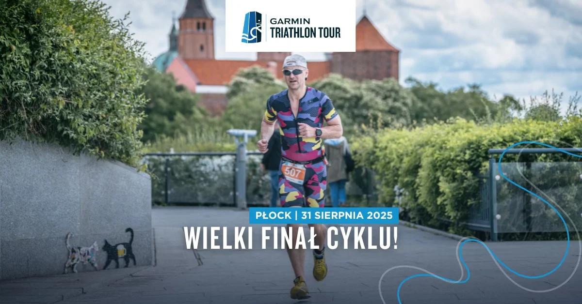 Grafika promocyjna wydarzenia Triathlonowy finał cyklu Garmin Triathlon Tour w Płocku