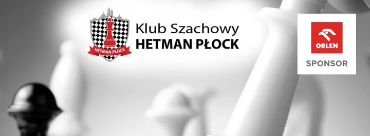 Obrazek przedstawia grafikę promocyjną wydarzenia V Grand Prix Klub Szachowy Hetman Płock — turniej szachowy