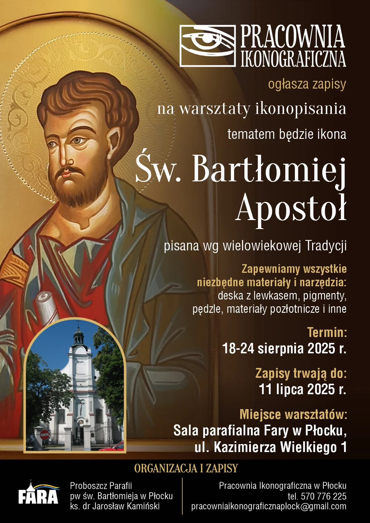 Grafika promocyjna wydarzenia Warsztaty tworzenia ikon w Płocku