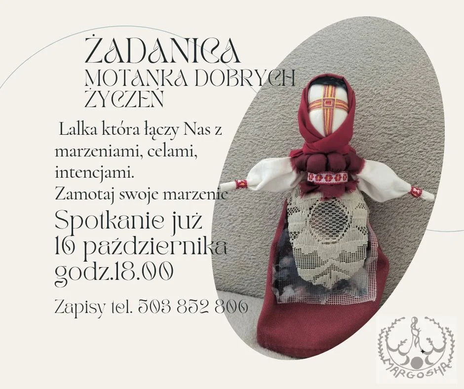 Grafika promocyjna wydarzenia Żadanica – zaMotaj swoje Marzenia: warsztaty motanek