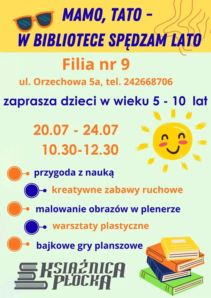 Wakacje w Filii nr 9 - Książnica Płocka otwiera letni rozdział