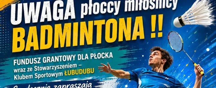 Badminton wraca do hali. W Płocku ruszają darmowe zajęcia dla chętnych