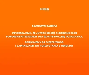 Podolanka wraca po przerwie. Pływalnia znów będzie otwarta