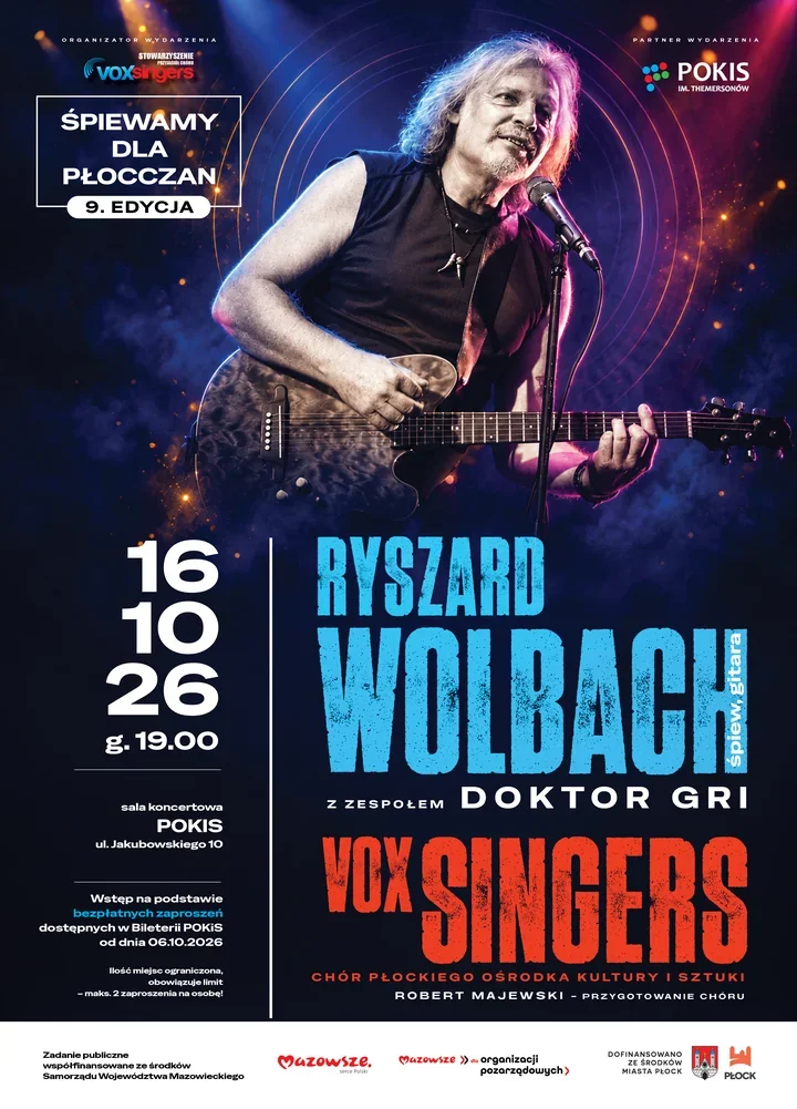 Płock zaśpiewa razem - Ryszard Wolbach i Vox Singers na jednej scenie