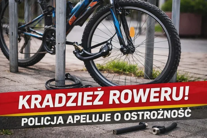 Przypięty rower zniknął w Płocku - policja ostrzega przed złodziejami