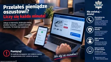 Po podejrzanym przelewie liczą się minuty. Policja wskazuje, co zrobić