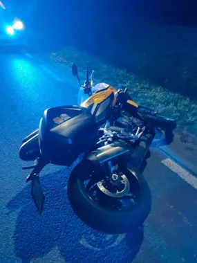 Motocyklista uderzył w sarnę pod Płockiem - skończyło się w szpitalu