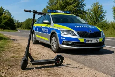 38-latka z Płocka jechała hulajnogą z pasażerem - policja od razu zareagowała